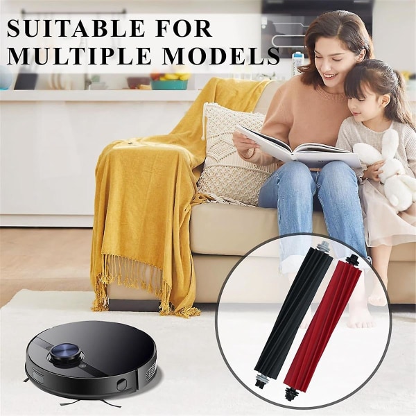 Dubbla gummerade huvudvalsborstar för robotdammsugare Q8 Max, Q8 Max+, Q5 Pro, Q5 Pro+ (FMY)