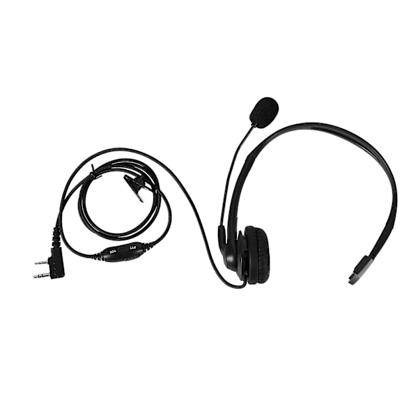 2-stifts PTT-mikrofonhörlurar för KENWOOD RETEVIS BAOFENG UV5R 5R/888S Black
