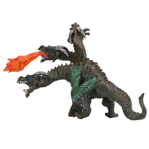 Simulerad Dinosaurie Modell med 3 Huvuden och Eldsprutande för Utbildande Jurassic Djursamling (FMY)