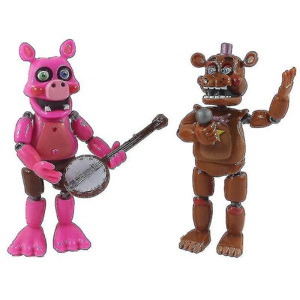 6 stk./sæt Five Nights At Freddy Pizzeria Simulator Actionfigur Legetøj Bonnie Foxy  (FMY)