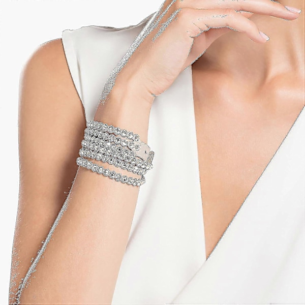 \"Xh Dame Læderlook Krystal Power Armbånd Kollektion\" (FMY) Beige