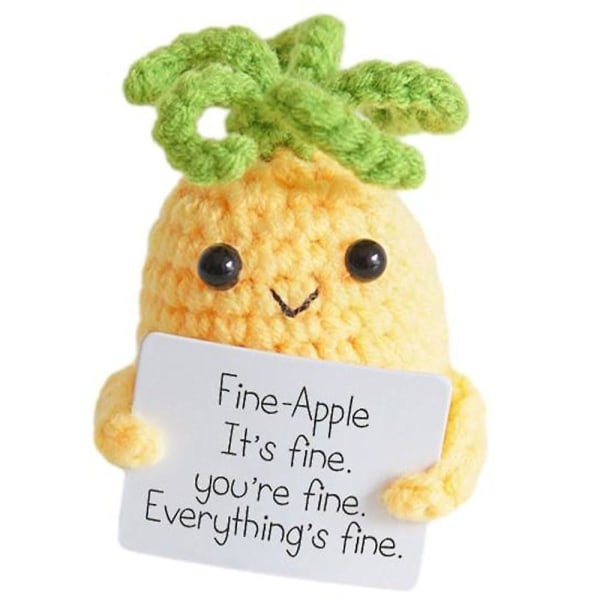 Handgjorda känslomässiga gör-det-självstöd Inlagd present, virka söt virkad stickdocka, presenter för heminredning (FMY) Fine-Apple