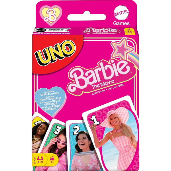 Mattel Games UNO Barbie The Movie Card Game Familiekortspil (FMY)