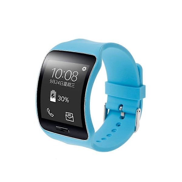 Silikonarmbåndsremmerstatning for Galaxy Gear S SM-R750 for Smart Watch (FMY) Gray