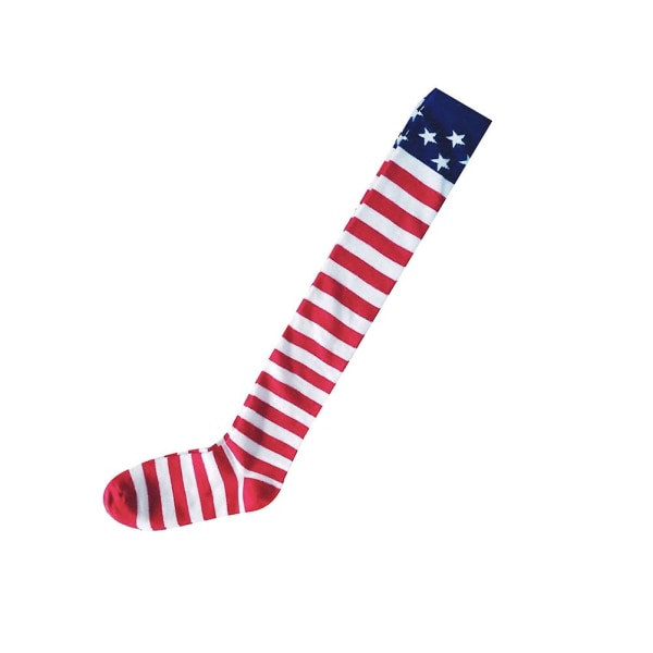 Usa Sokker Flag Over Knee Strømper Amerikansk Flagg Trykte Strømper Amerikanske Flagg Sokker Groomsmen Gavesokker Hip Hop Strømper (FMY) M