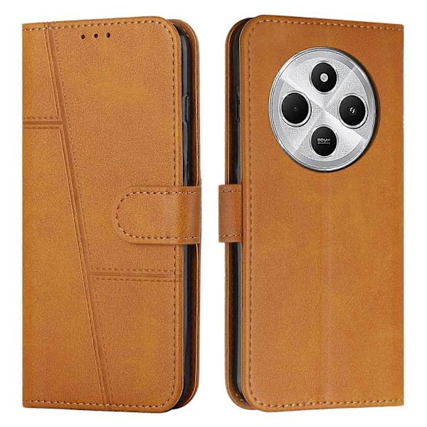 Søm Kalveskinn Etui For Redmi 14C 4G  (FMY) Yellow