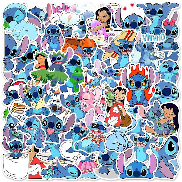 10/30/50 kpl Disney-piirretty Stitch-tarroja lapsille puhelimeen, kitaraan, kannettavaan tietokoneeseen, matkatavaralaukkuun, rullalautaan, graffititarrat (FMY) 50PCS