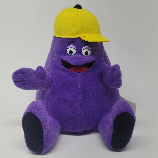 1-2 stk. Grimace fødselsdag Grimace plyslegetøj Grimace Shake plysfarvet dukke spil udstoppet dyr blødt legetøj maskot flaske gave dreng barn (FMY) d set of 2 About 20cm