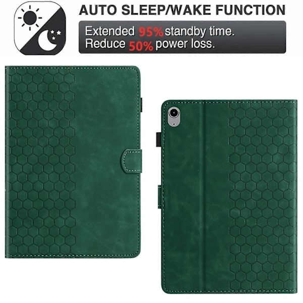 Präglat Läderfodral för iPad 10:e Gen 10.9 2022 (FMY) Green