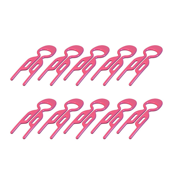 10 st Franska Hårnålar, U-formade Vågade Hårklämmor Fransk Twist Hårnålar För Kvinnor, Helt Nya (FMY) Rose Red