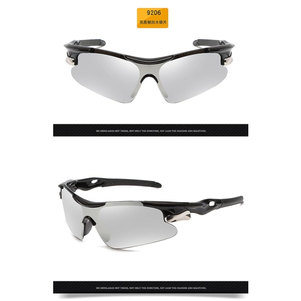 Polariserede sportssolbriller til mænd Kvinder Cykling Løb Kørsel Fiskebriller-grå (FMY)