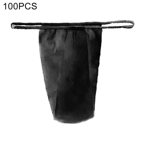100-pack Engångsunderkläder T-string Midja Bekväma Hygieniska T-string Underkläder för Kvinnor (FMY) Black