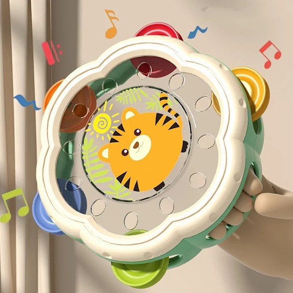 Baby Musik Instrumenter Trommelegetøj Montessori Læringslegetøj til Småbørn 1-3 Baby Tidlig Håndudvikling Interaktivt Musik Legetøj (FMY) Only the bell