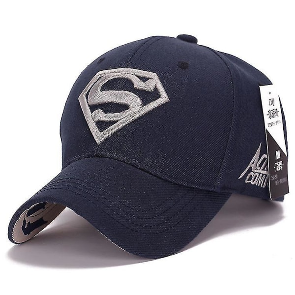 Miesten Superman Boy -lippalakki Snapback Sports Trucker Säädettävä Aurinkolippis  (FMY) Navy Blue and Silver