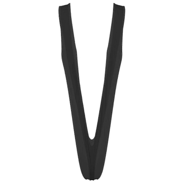 Monokini Baddräkt i Ett Stycke för Män, Enfärgad Djup V-ringad Bodysuit Mankini Badkläder Strandkläder (FMY) One Size Black