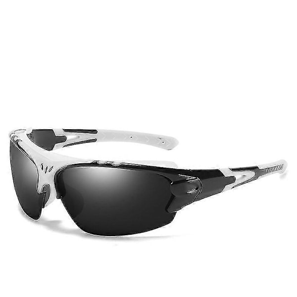 Skyddsglasögon, polariserade solglasögonlinser, u6 uv-skydd, stötskydd för ögonen, säkerhetsklassning enligt ansi z87+, hårt fodral (FMY) White