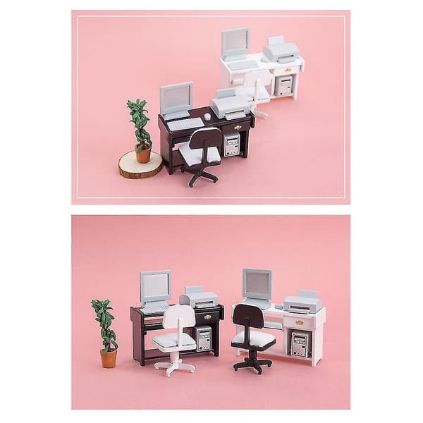 1/12 Computerbord med Printer Møbler Rate B  (FMY)