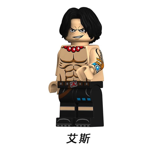 15-osainen One Piece -toimintahahmojen rakennuspalikkaleikkisetti lapsille (FMY) A set of 15 styles B about 5 cm