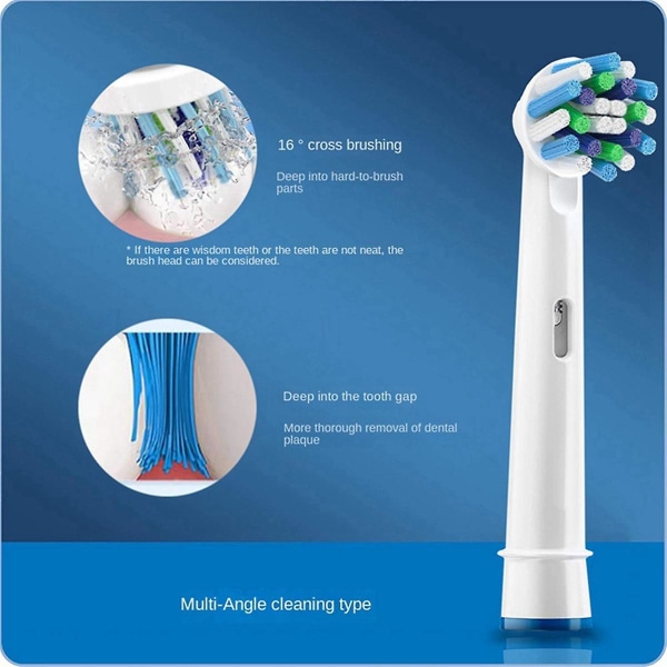 10 stk. Til Brecision-rengøring tandbørster med erstatningsbørstehoveder Multi-vinkel rengøringsmodel (FMY)