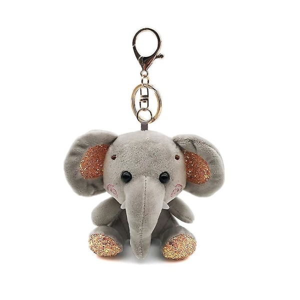 Sinknap Mini Elephant Pehmo täytetty nukkeriipus avaimenperä avaimenperän pidikelaukku Decor (FMY) Grey