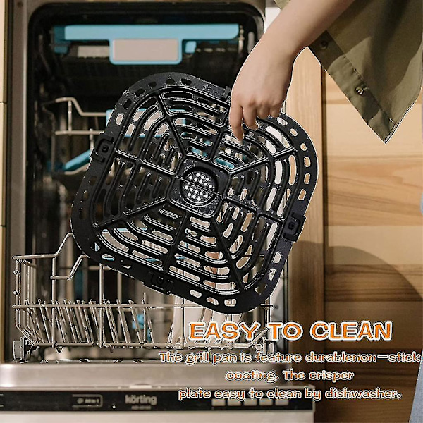 Ersättningsgrillplatta för Air Fryer Crispers till Instant Vortex 6qt (FMY) With 4 rubber pad