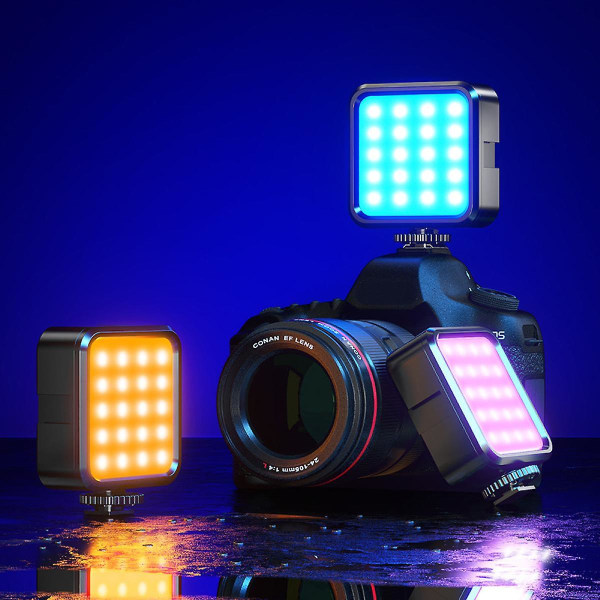 Videolys Rgb , kameralys i fuld farve, fotografilys genopladeligt 3000k-6000k (FMY)