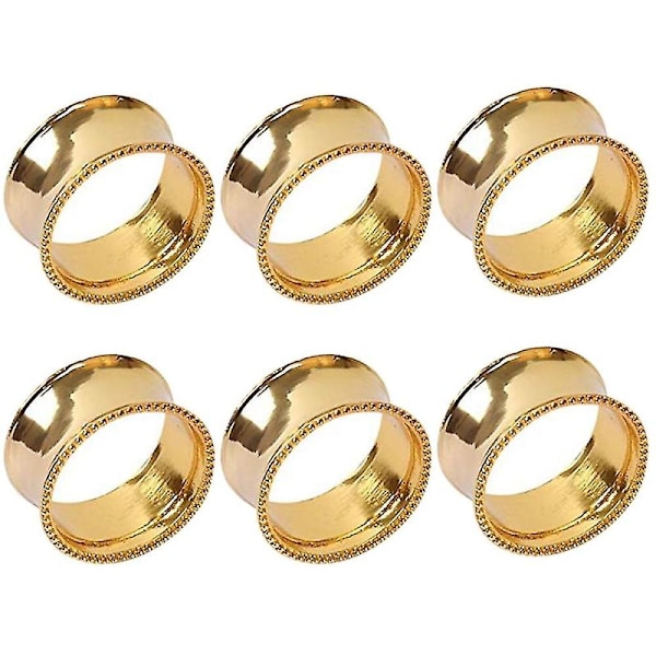 6 stk Serviettringer Sett Spisebord Dekking Brudeservietter Ringe Blank Serviettholder Pynt For (FMY)