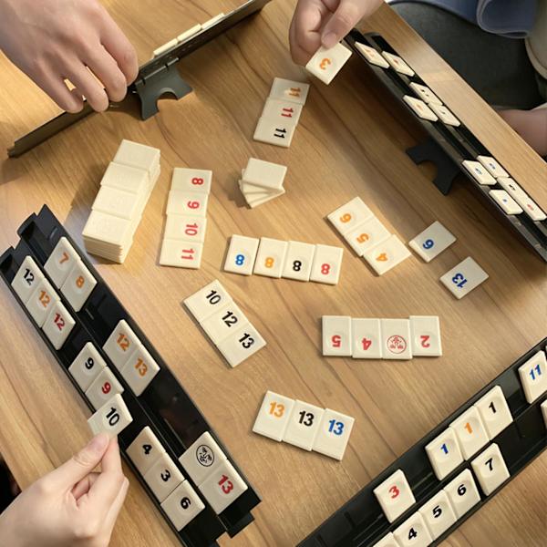 Rummy Tile Spil Brætspil Klassisk Rummy Cube Spil Til 8+ År Fester Familier Taske Type (FMY) bag type optional