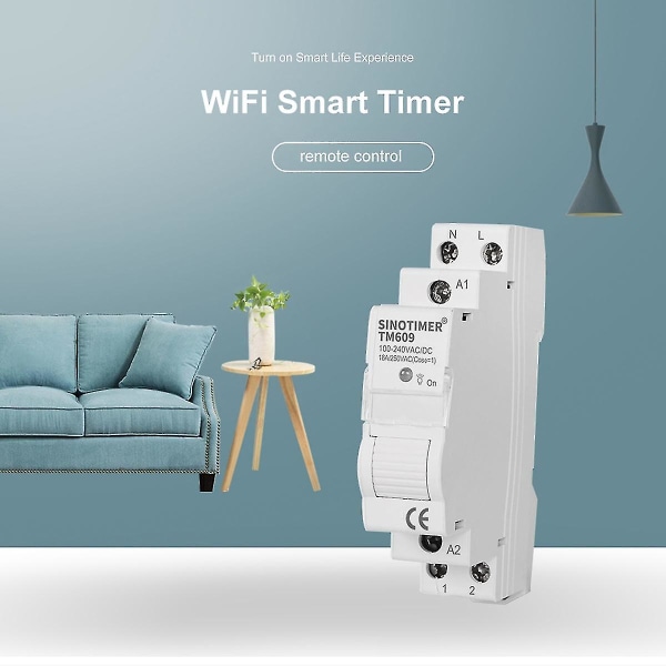 Sinotimer Tm609 Wifi Smart Timer Switch Tuya App Fjärrkontroll Trådlös Countdown Time Switch Hem (FMY)