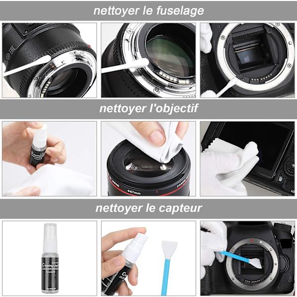 14 i 1 DSLR Kamera Rengøringskit Kamera Rengøring (Canon, Nikon, Pentax, Sony) (FMY)
