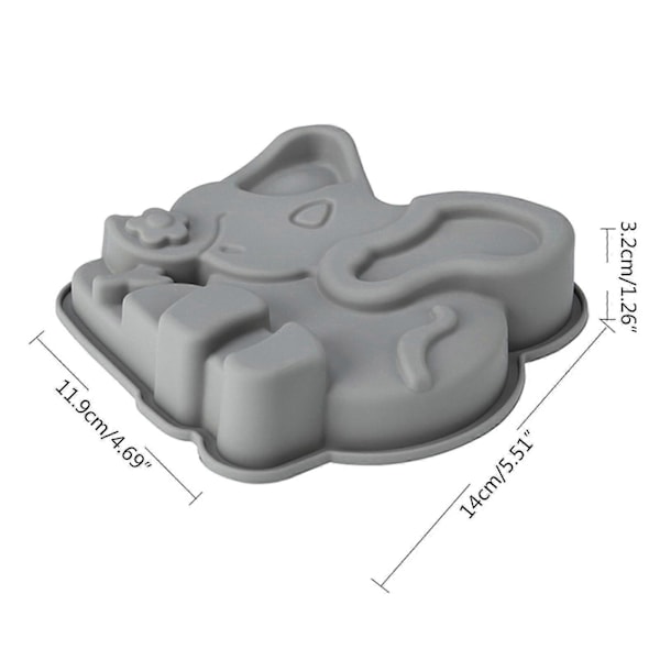 til Kreativ 3D Silikone Kageform Dyreforme Elefant til Sommerfugl til Fro (FMY) Elephant