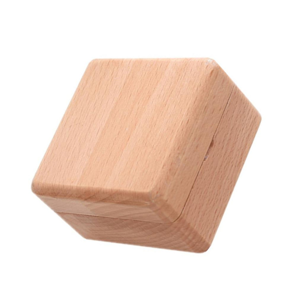 Øreringe Gaveæsker Smykker Mini Skattekiste Træ Øreringe Æske Smykker Emballage Æske Mini Mindesmærke Æske Træ Bryllupsring Æske (FMY) 6X6X4.5CM