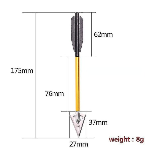 6/12/24/36 st aluminium armborst pilar, tjocka jaktpilar i stål, lämpliga för 50-80 lb mini armborst pilar  (FMY)