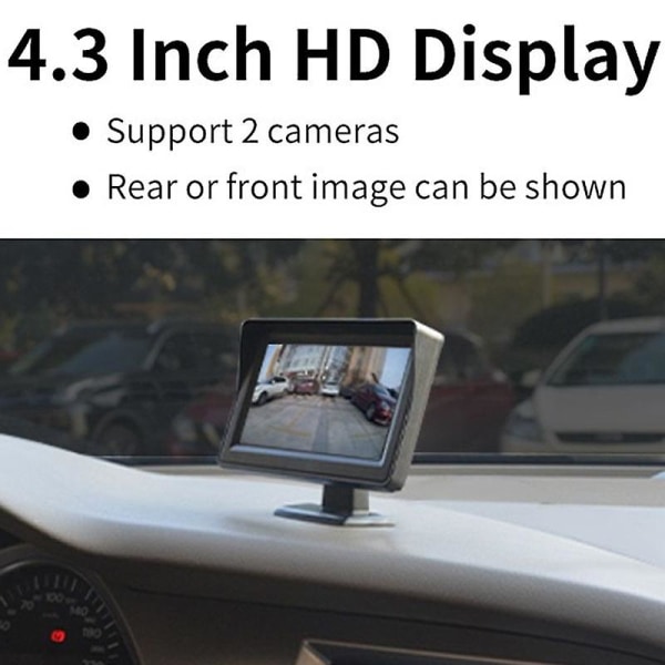 4,3 tums bilskärm med backkamera för bilar Suv Sedan (FMY)