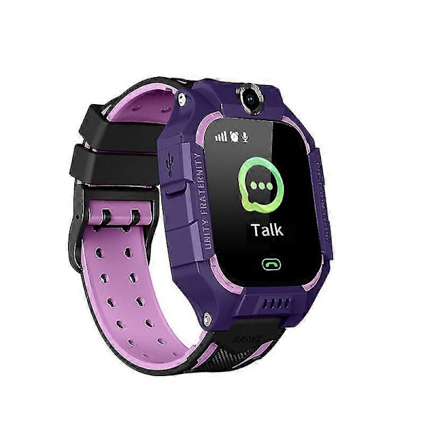 Smartwatch för barn med GPS, HD-samtal, röstmeddelanden, vattentät, fjärrkontroll, foto (FMY) purple