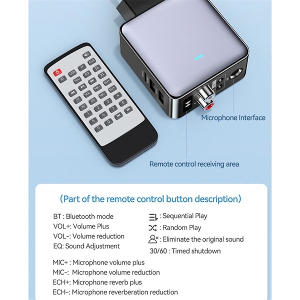 3-i-1 trådløs Bluetooth-mottaker-senderstøtte Qc3.0-hurtiglading for TV-hodetelefoner med mikrofon (FMY)