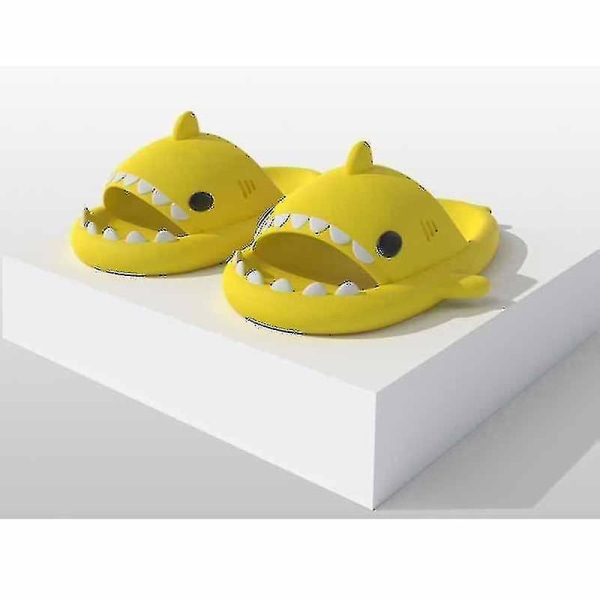 Shark Tossut Liukumattomat suihku Kylpyhuonetossut Pehmeät kesäsandaalit tytöille ja pojille New_a (FMY) yellow 38 39