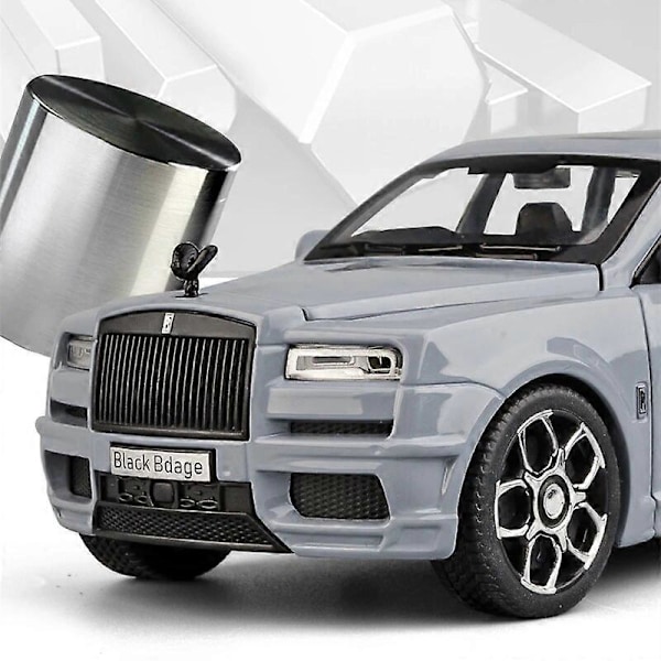 1:32 Rolls Royce SUV Cullinan -metallimalliauto, valumuotti, leluauto, simuloitu ääni ja valo, kokoelma, lasten lahja (FMY) Black