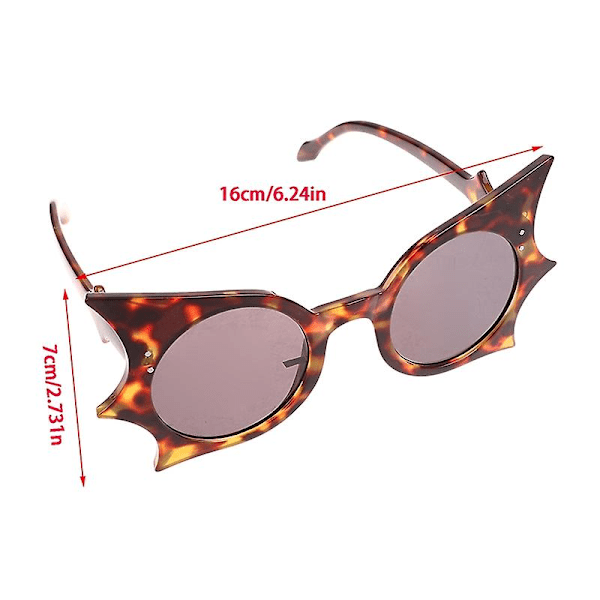 Fledermus Solbriller Punk Runde Solbriller Goggle Morsom Fest Butterfly Briller  (FMY) A6