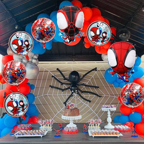 Spidey ja Hämmästyttävät Ystävät Folioballoonit, Spideyn Syntymäpäiväjuhlan Balloonikoristeet (FMY)