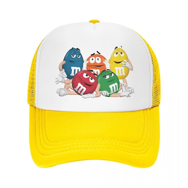 Personlige M&M's chokolade baseball kasket udendørs mænd kvinder justerbar sjov slik meme trucker hat forår (FMY) Camouflage