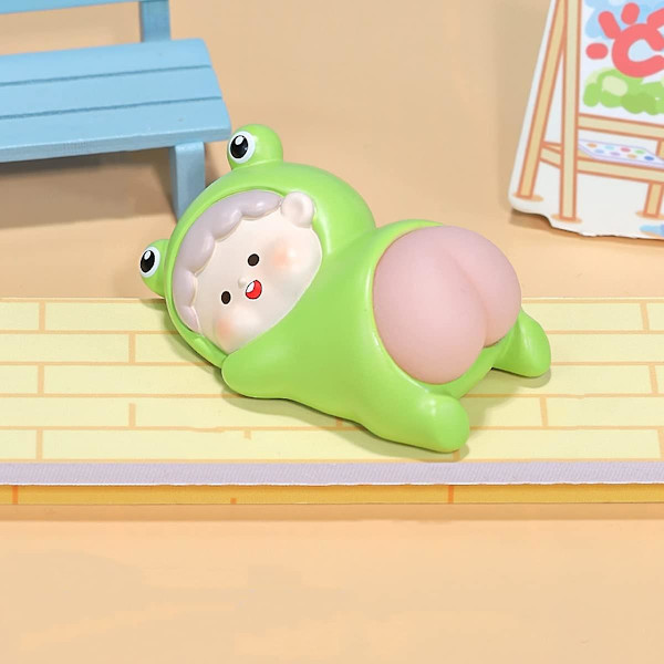 Mjuk Squishy Rumpa Leksak Mjuk Squishy Rumpa Prydnad Kan Klämma Q Bomb Rumpa Prydnad Avstressande Leksak Söt Rolig Nyhet Cartoon Silikon Avlastningsleksak   (FMY) green