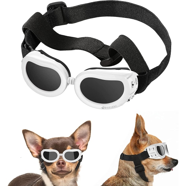 Lewondr Sonnenbrille Fr Hunde Uv Schutzbrille, Hunde Winddichte & Antibeschlagbrille & Wasserdichter Hundebrille Mit Einstellbar Gummiband Fr Kleine H