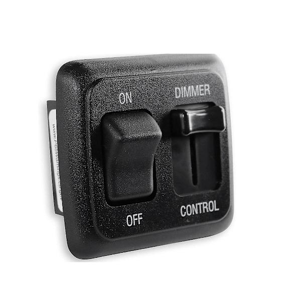 12 Volt DC Dimmerbryter for LED, Halogen, Glødelampe - RV, Auto, Truck, Marine og Strip Lighti  (FMY) Black