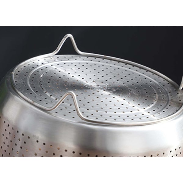 Höyrytyskori-lisätarvikkeet Instant Pot 6 ja 8 litran malleihin - Tukeva ruostumattomasta teräksestä valmistettu IP InstaPot -sisäosa ja siivilä - Silikonikahva ja jalat (FMY)