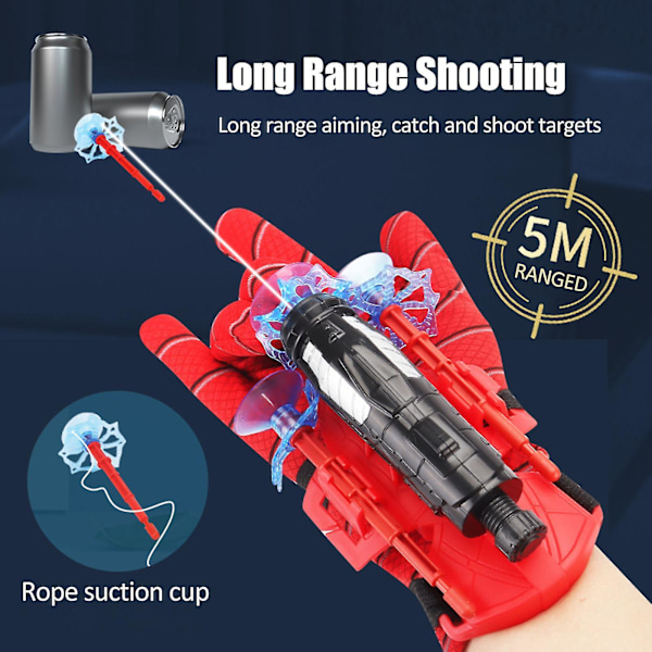 Web Launcher Strengskytter Legetøj, Spider Strengskytter Ægte Silke Sup  (FMY) black C