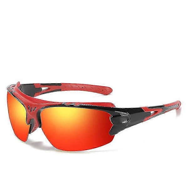 Skyddsglasögon, polariserade solglasögonlinser, u6 uv-skydd, stötskydd för ögonen, säkerhetsklassning enligt ansi z87+, hårt fodral (FMY) Red