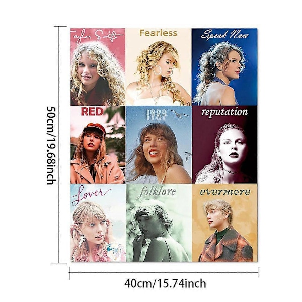 2024 uusi Taylor Swift TaylorSwift musiikkialbumin kansi juliste makuuhuoneen sisustus seinätarra itseliimautuva PVC-juliste (FMY) 13