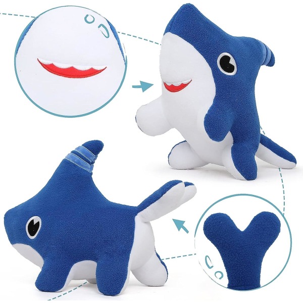 Baby Shark Dog Plyschleksak, Shark Puppy Gosedjur, Shark Dog Toy Gosehaj, 11'' (FMY)