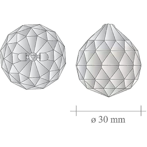 Krystalkugle 30 Mm 5 Styk Blykrystal Regnbuekrystal Krystalkugler Til Hængende Vindue Dekoration Feng Shui Krystal Glas (FMY)